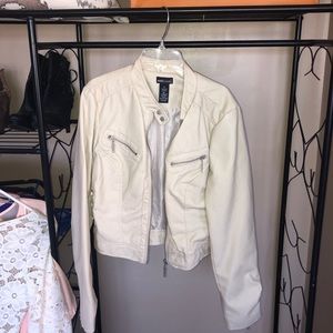 Tan faux leather jacket